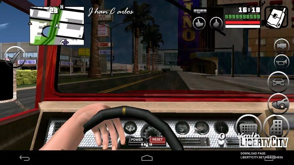 Controle em primeira pessoa / GTA San Andreas (iOS, Android)