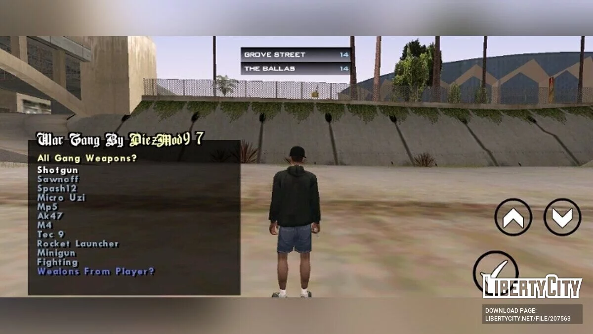 Guerra de Gangues: 14 contra 14 / GTA San Andreas (iOS, Android)