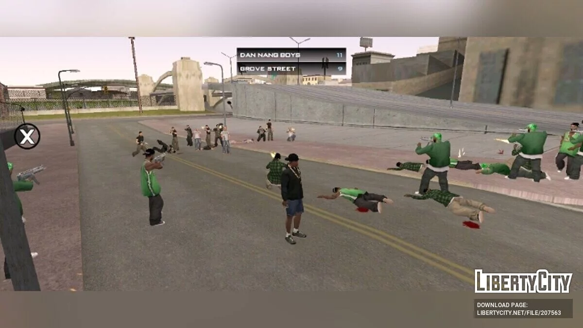 Guerra de Gangues: 14 contra 14 / GTA San Andreas (iOS, Android)