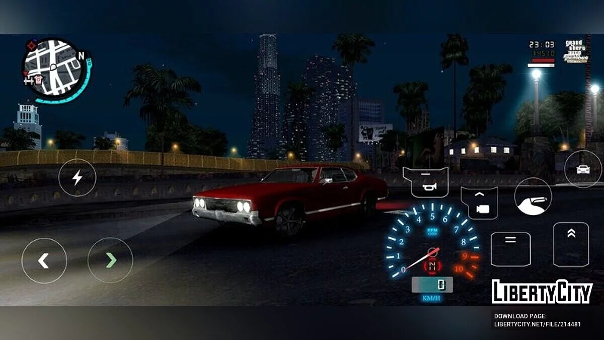 مقياس سرعة الدوران النيون + عداد السرعة / GTA سان أندرياس (iOS، أندرويد)