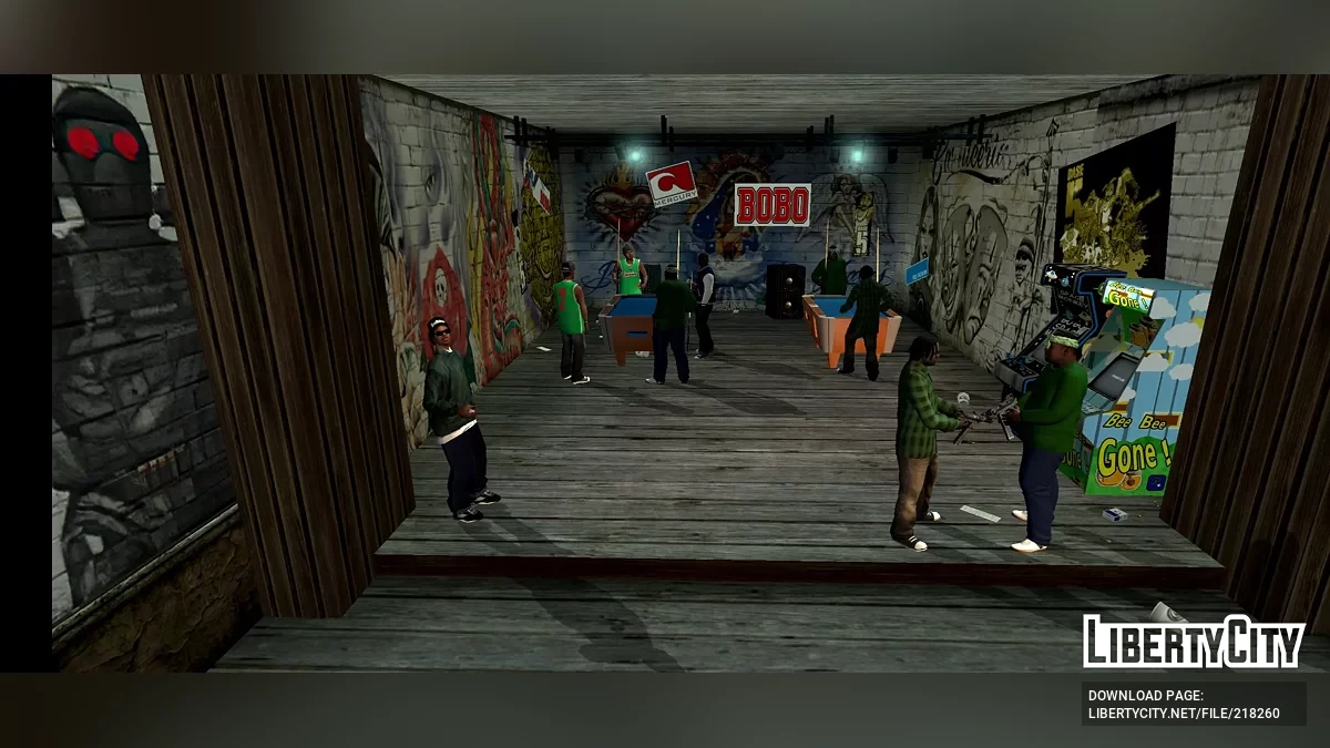 Бар банди Grove Street Families / GTA San Andreas (iOS, Android)