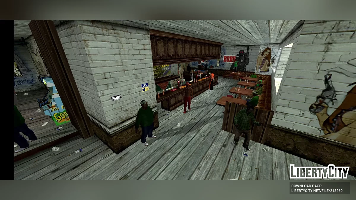 Бар банди Grove Street Families / GTA San Andreas (iOS, Android)