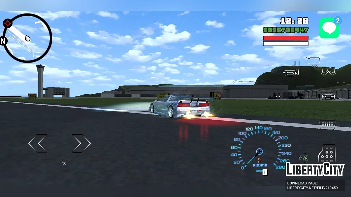 Стильний та зручний неоновий спідометр / GTA San Andreas (iOS, Android)