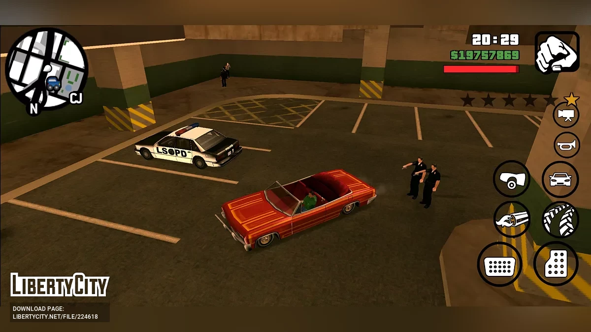 Depósito de vehículos funcional / GTA San Andreas (iOS, Android)