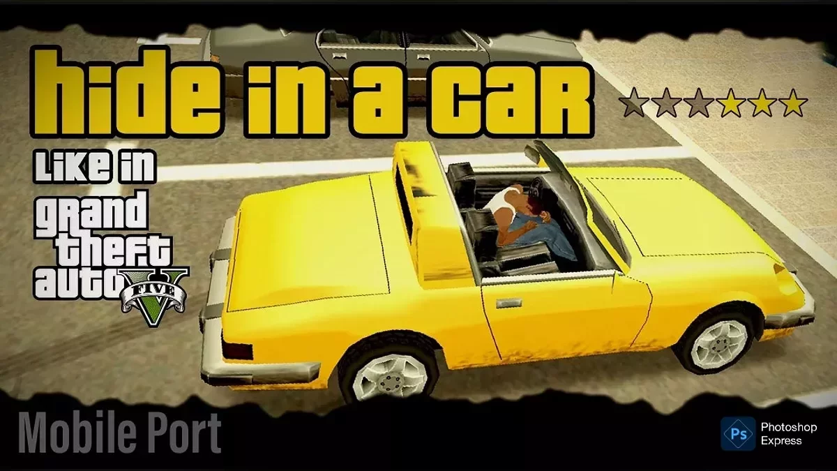 Схованка в автомобілі від поліції як у GTA 5 (порт для Android) / GTA San Andreas (iOS, Android)