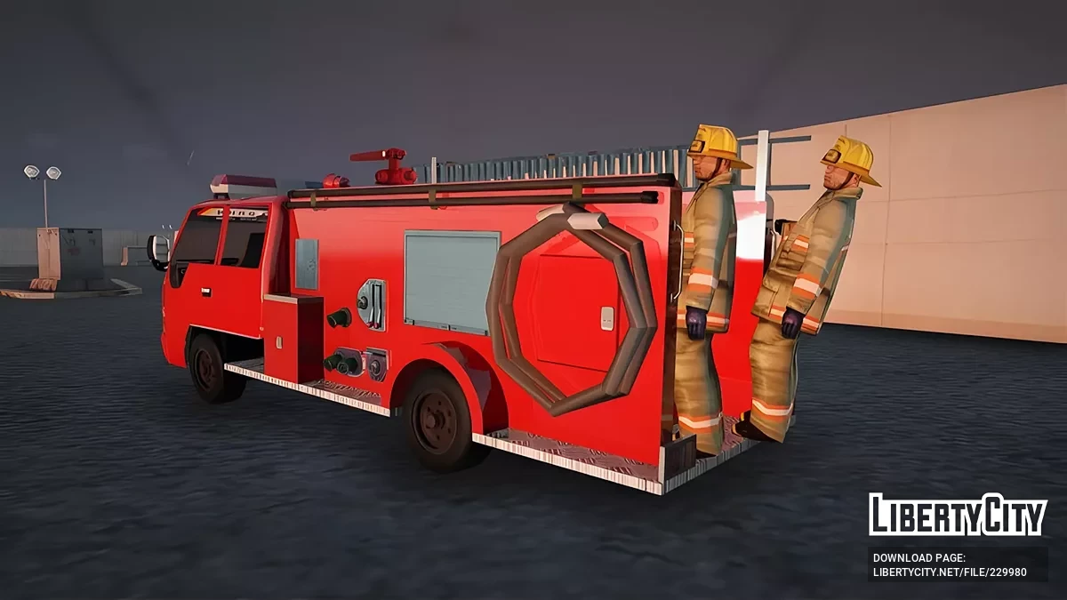 Mobil Pemadam Kebakaran Isuzu ELF Giga NKR71 Double Cab Jepang / GTA San Andreas