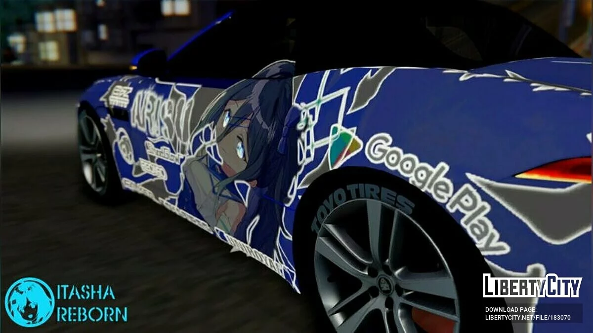 Jaguar Itasha Arisu do Blue Archive F Type / GTA San Andreas