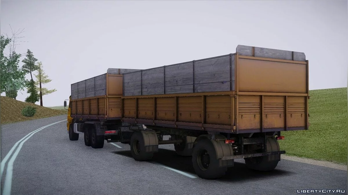 Kamaz 43118 avec remorque / GTA San Andreas