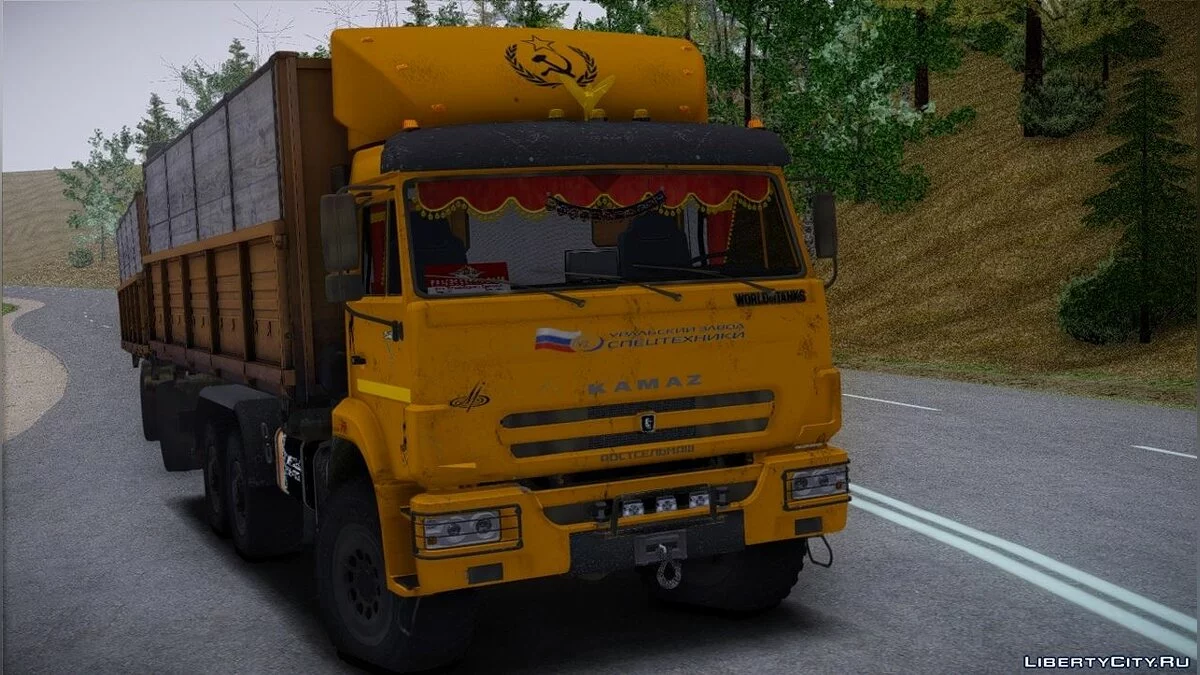 Kamaz 43118 avec remorque / GTA San Andreas
