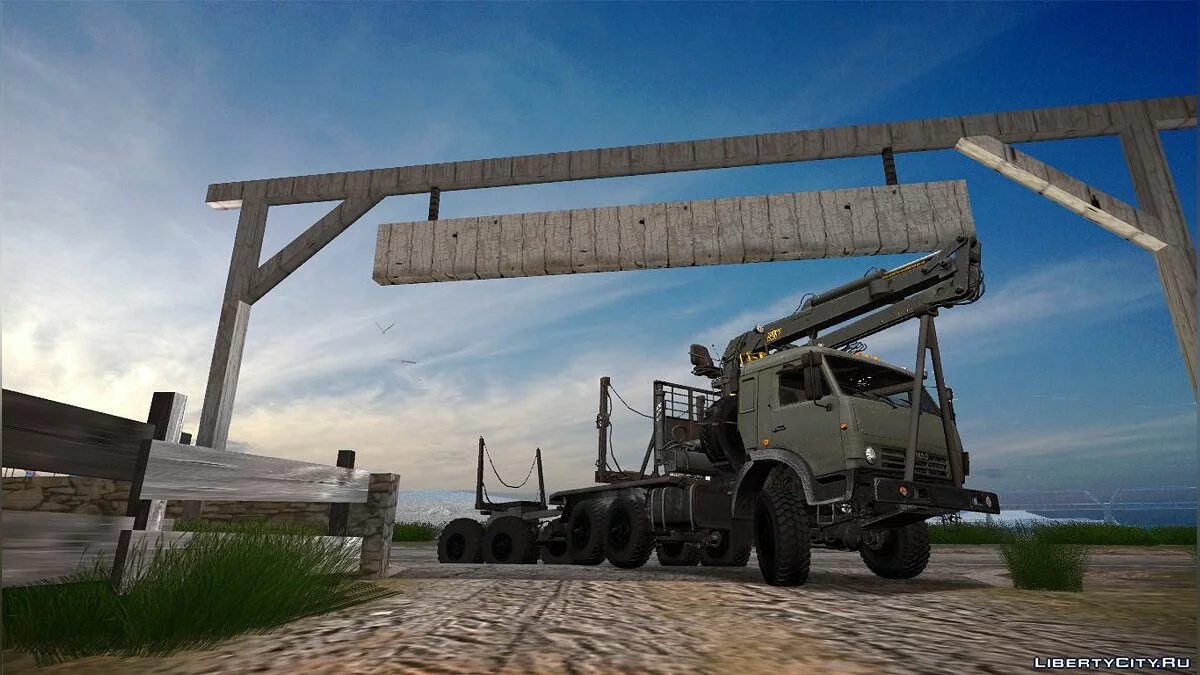 Kamaz transporteur de bois avec remorque / GTA San Andreas