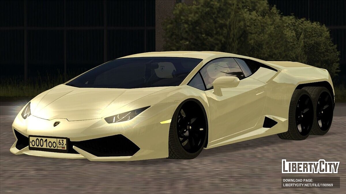 Lamborghini car Lamborghini Huracan 6х6 + CCD for GTA San Andreas