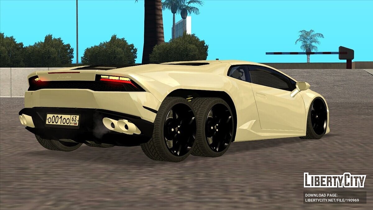 Lamborghini car Lamborghini Huracan 6х6 + CCD for GTA San Andreas