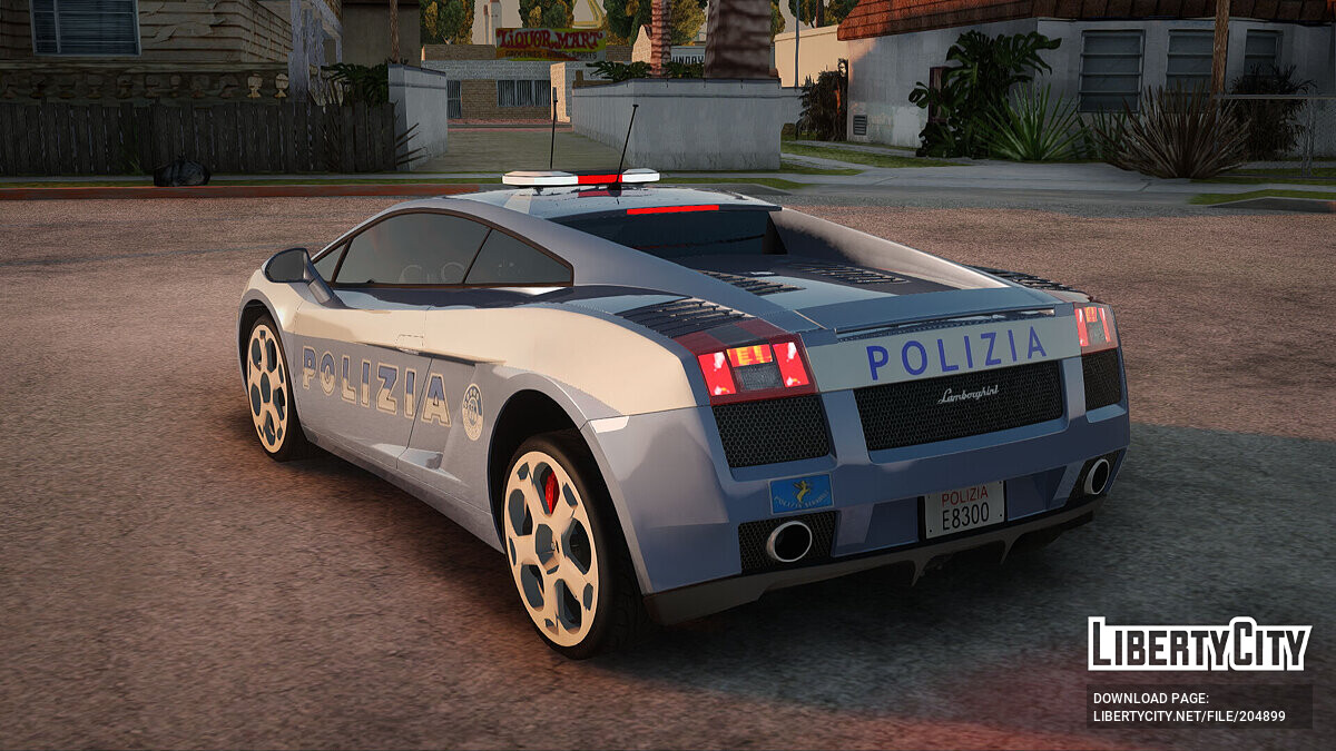 Download Lamborghini Gallardo 2004 Italian Polizia for GTA San Andreas