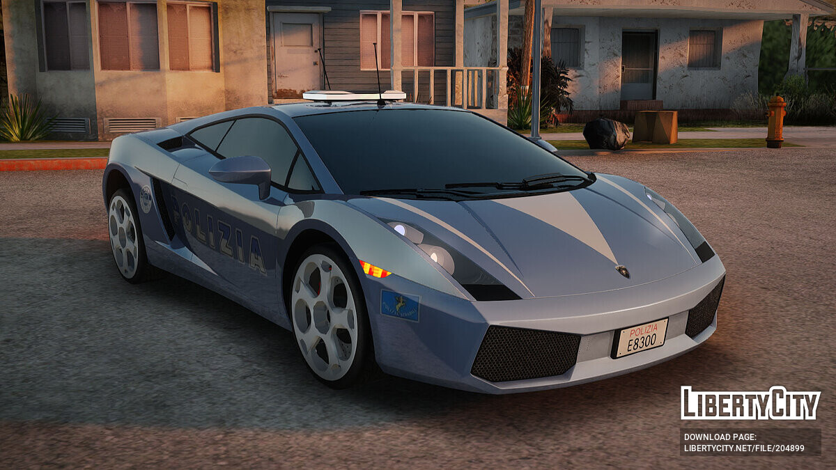 Download Lamborghini Gallardo 2004 Italian Polizia for GTA San Andreas