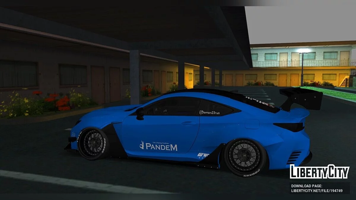 Lexus RC F Pandem / GTA San Andreas