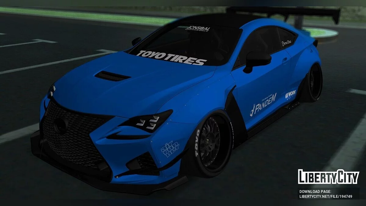 Lexus RC F Pandem / GTA San Andreas