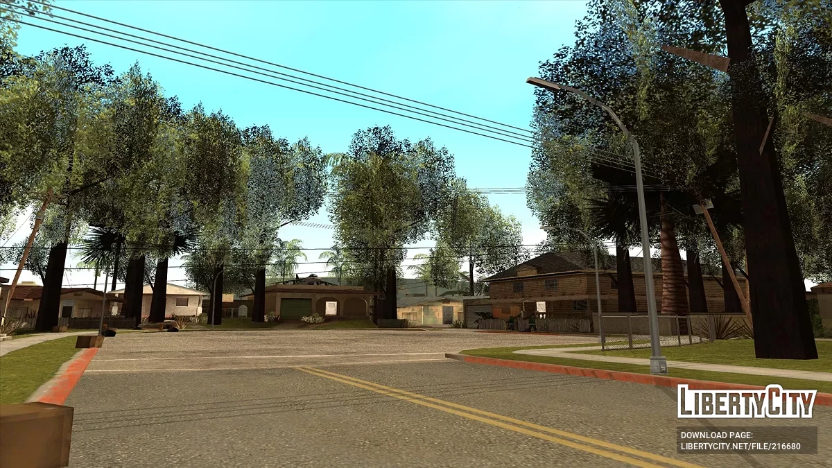 Dichter Wald in der Grove Street / GTA San Andreas