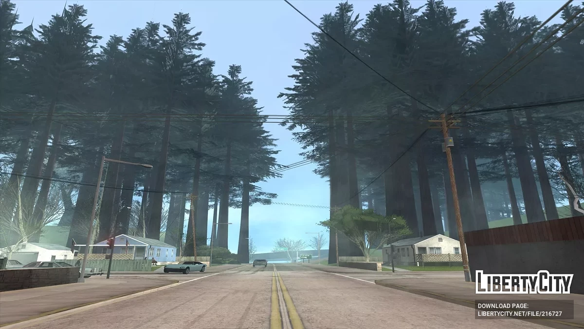 Massif forestier dans le village de Palomino Creek / GTA San Andreas