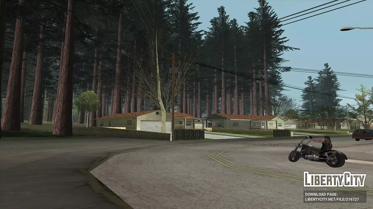 Massif forestier dans le village de Palomino Creek / GTA San Andreas