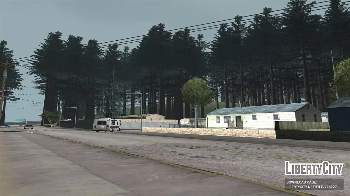 Massif forestier dans le village de Palomino Creek / GTA San Andreas