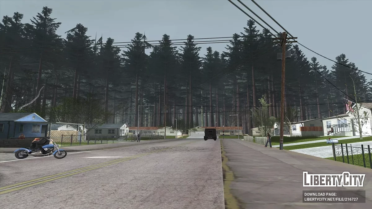 Massif forestier dans le village de Palomino Creek / GTA San Andreas