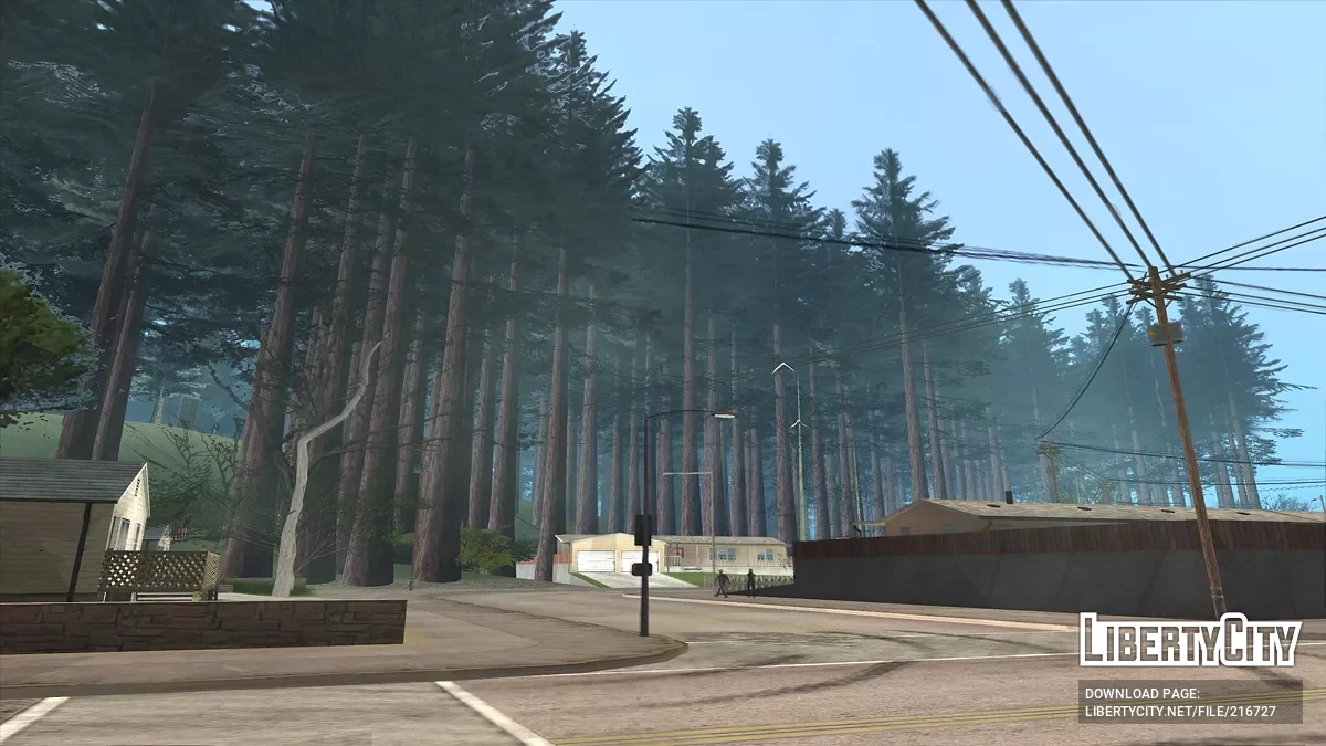 Massif forestier dans le village de Palomino Creek / GTA San Andreas
