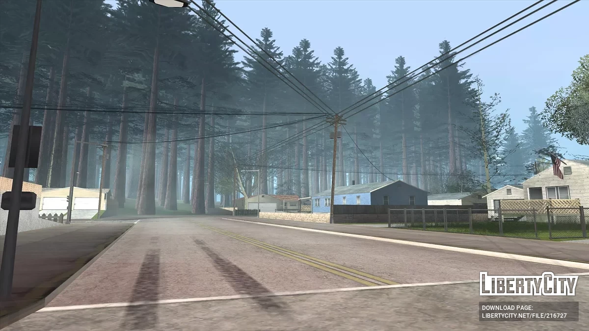 Massif forestier dans le village de Palomino Creek / GTA San Andreas