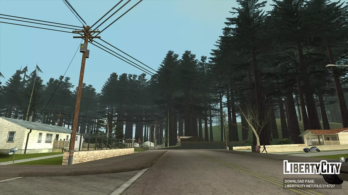 Massif forestier dans le village de Palomino Creek / GTA San Andreas