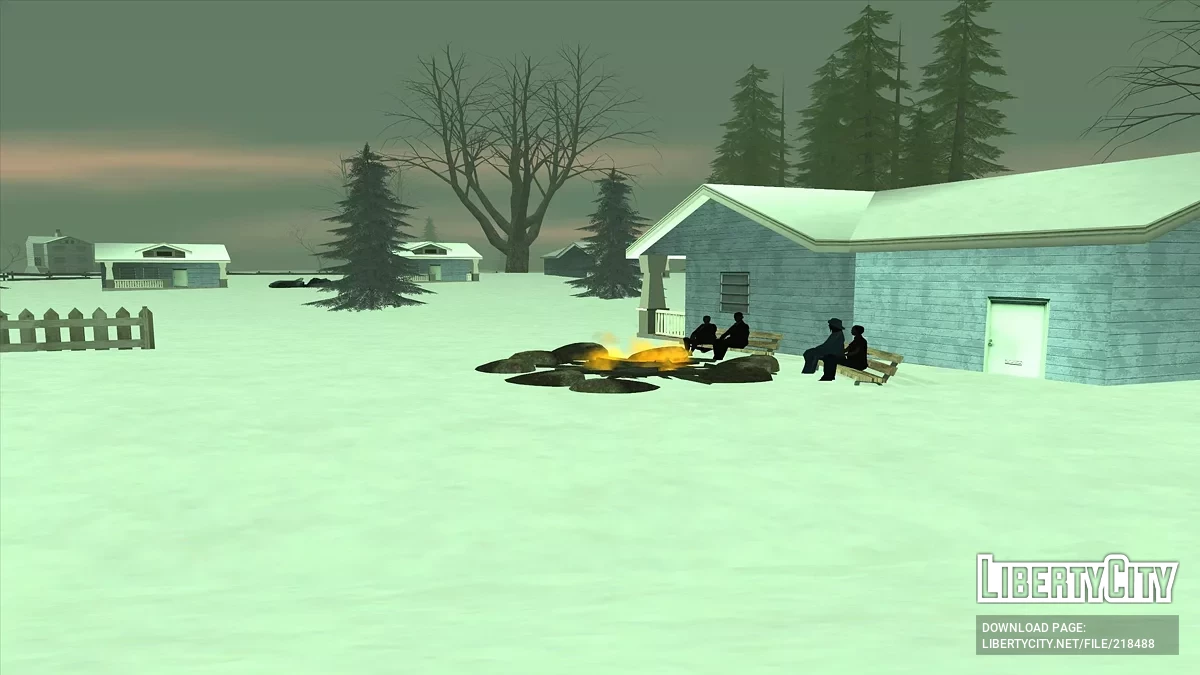 Зимовий острів відпочинку - Шведське село / GTA San Andreas