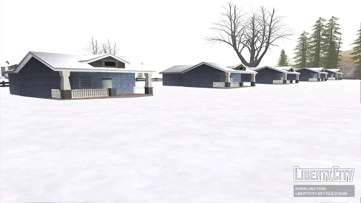 Зимовий острів відпочинку - Шведське село / GTA San Andreas