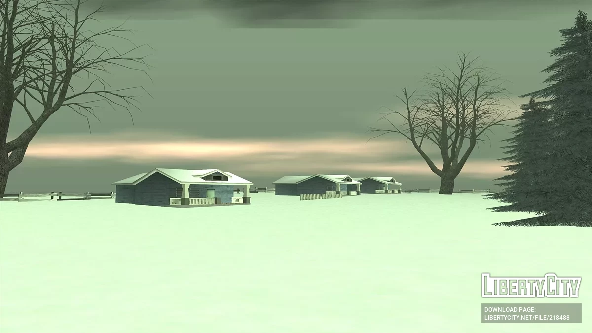 Зимовий острів відпочинку - Шведське село / GTA San Andreas