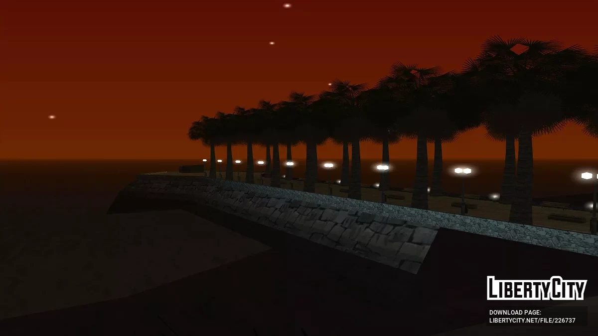 Hotel di Sepanjang Jalan Distrik Red dengan Bunker / GTA San Andreas