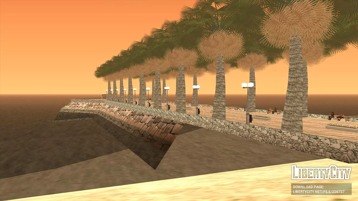 Hotel di Sepanjang Jalan Distrik Red dengan Bunker / GTA San Andreas