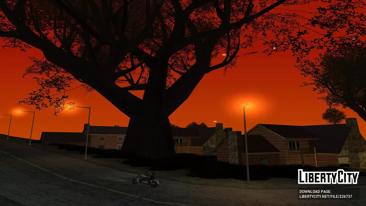 Hotel di Sepanjang Jalan Distrik Red dengan Bunker / GTA San Andreas