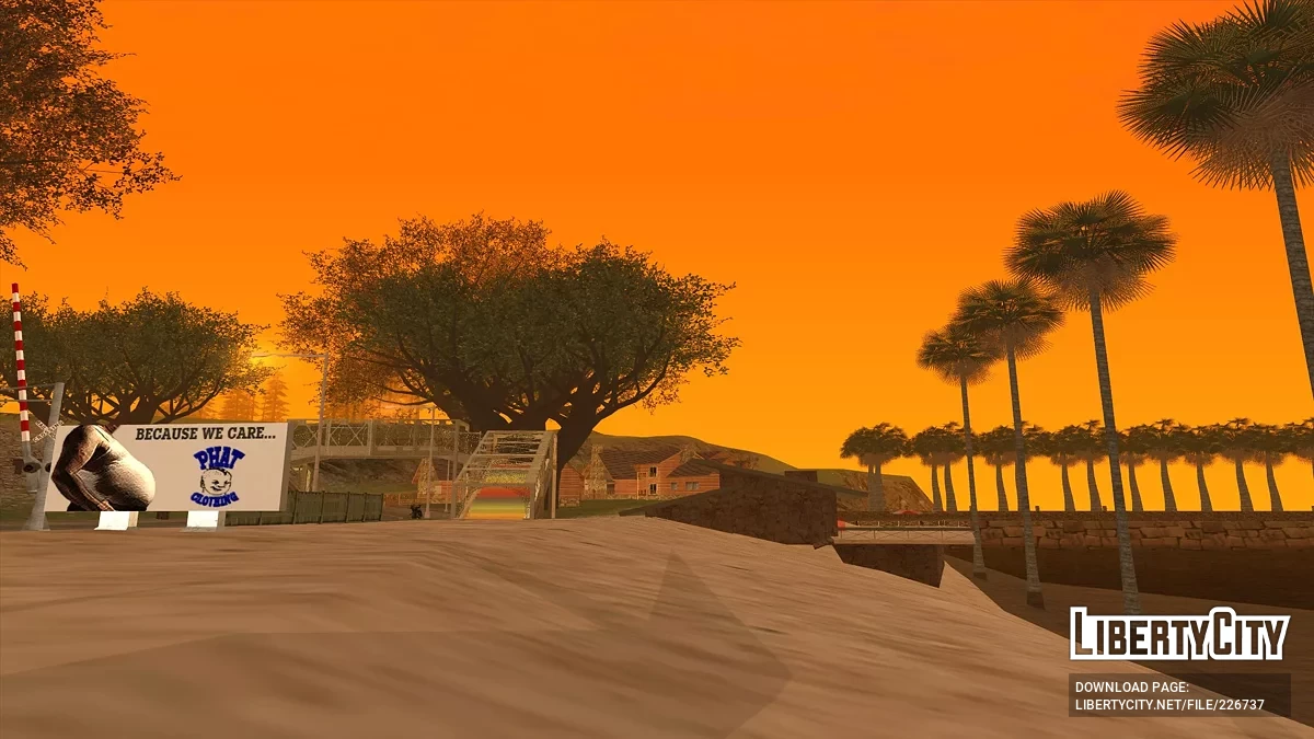 Hotel di Sepanjang Jalan Distrik Red dengan Bunker / GTA San Andreas
