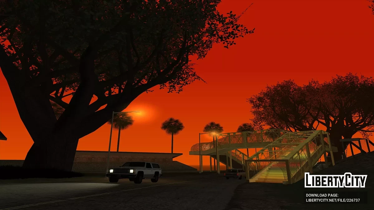 Hotel di Sepanjang Jalan Distrik Red dengan Bunker / GTA San Andreas