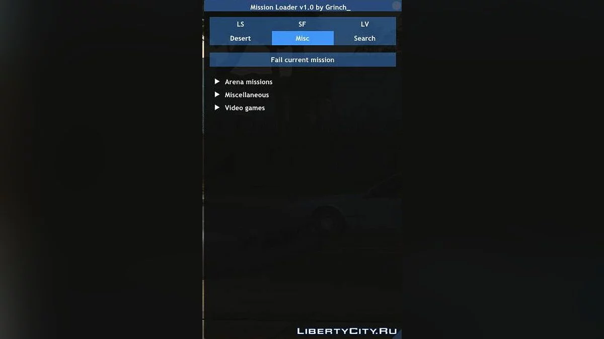 Load Any Mission / GTA San Andreas