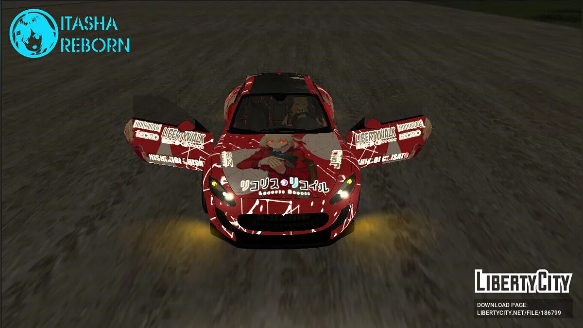 Maserati Itasha Chisato and Takina of Lycoris Recoil Liberty Walk / GTA San Andreas