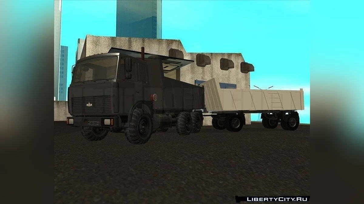 MAZ 6317 and GKB 8350 Dump Truck / GTA San Andreas