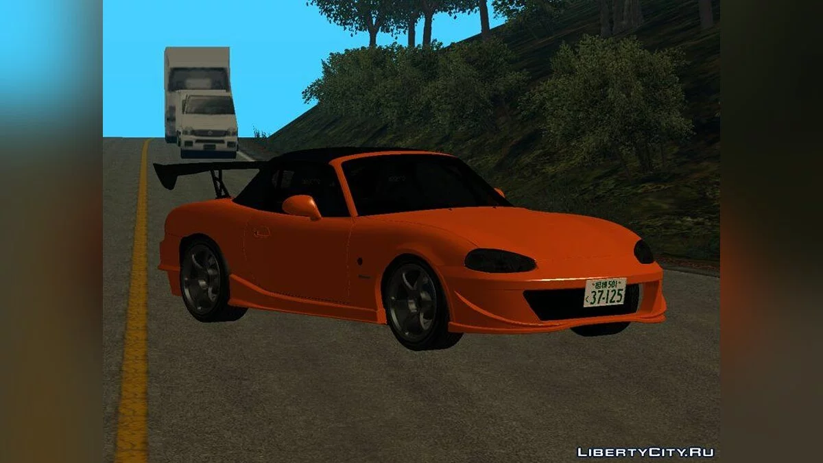 Перший етап D п'ята стадія Омія Сатоші Мазда Міата MX-5 NB8c / GTA San Andreas