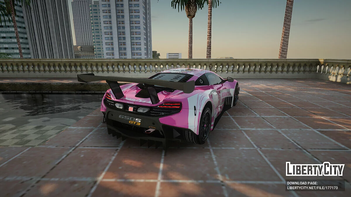 McLaren 650S GT3 2015 Itasha Rozaliya [2k та 4k текстури] / GTA San Andreas