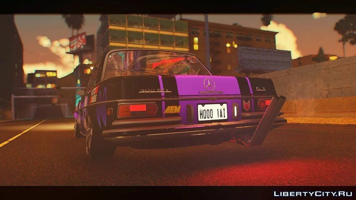 Mercedes-Benz 300SEL W108 Neptunia Hyperdimension Iris Heart Itasha StanceWorks 1972 / GTA San Andreas