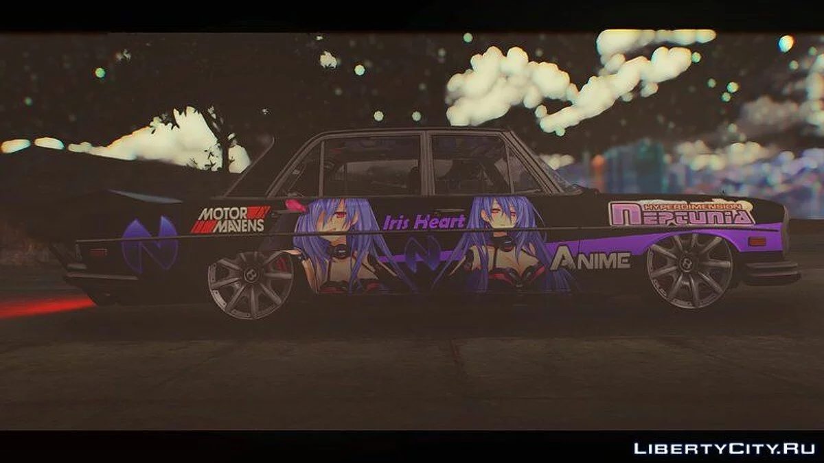 Mercedes-Benz 300SEL W108 Neptunia Hyperdimension Iris Heart Itasha StanceWorks 1972 / GTA San Andreas