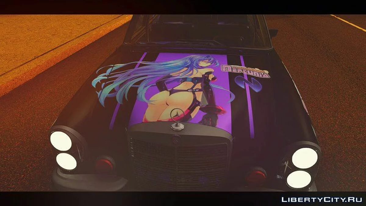 Mercedes-Benz 300SEL W108 Neptunia Hyperdimension Iris Heart Itasha StanceWorks 1972 / GTA San Andreas