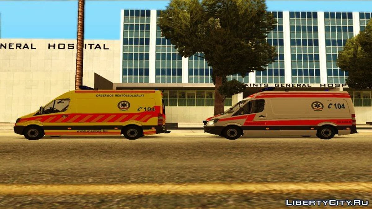 Mercedes Sprinter Ambulância Húngara / GTA San Andreas