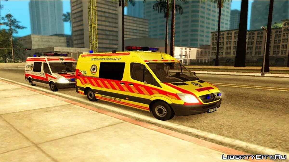 Mercedes Sprinter Ambulância Húngara / GTA San Andreas