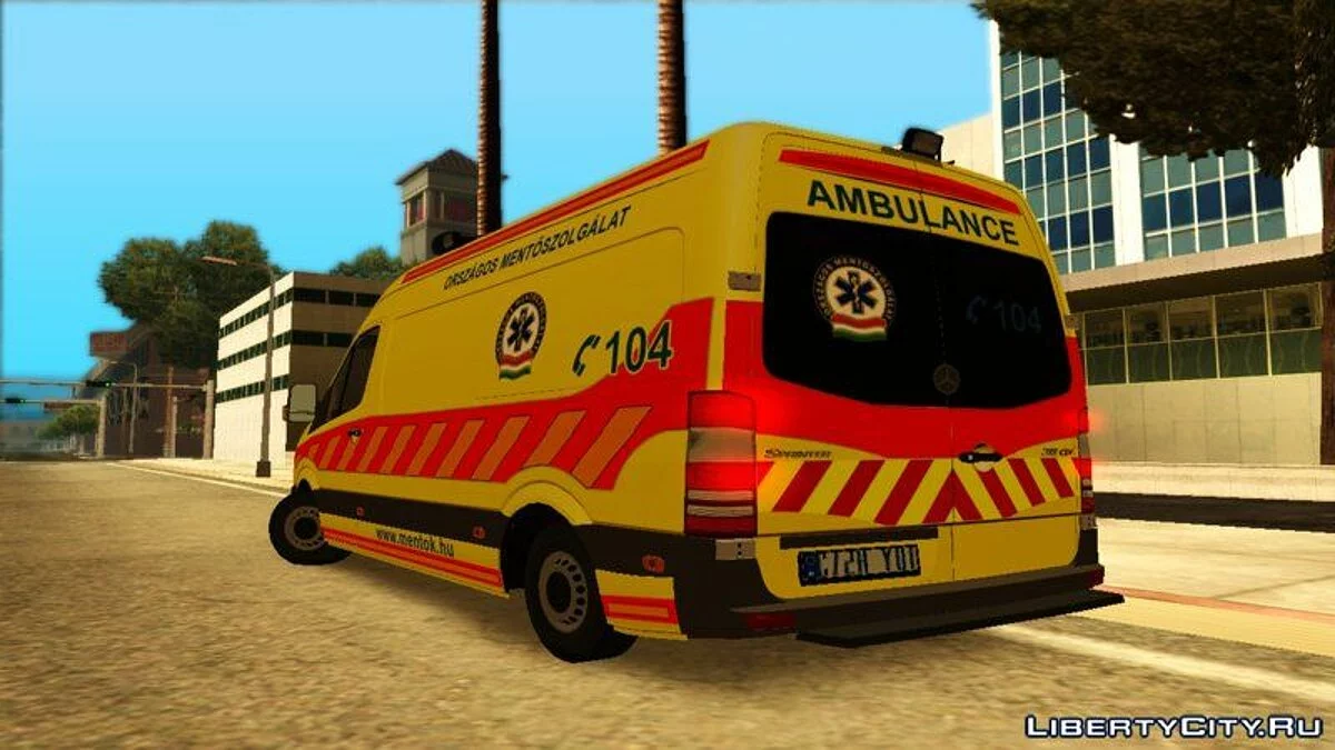 Mercedes Sprinter Ambulância Húngara / GTA San Andreas