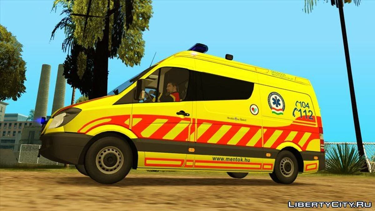 Mercedes Sprinter Hungarian Ambulance V3 / GTA San Andreas
