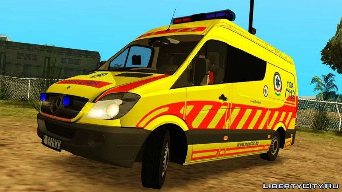 Mercedes Sprinter Hungarian Ambulance V3 / GTA San Andreas