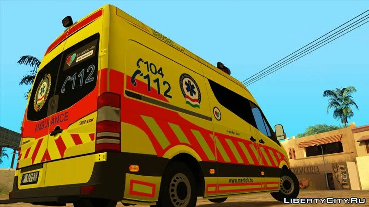 Mercedes Sprinter Hungarian Ambulance V3 / GTA San Andreas